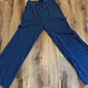 High waist cotton, polka dot pants.